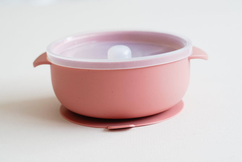 Silicone suction bowl /Rose dawn