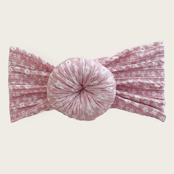 Knot floral blush headband