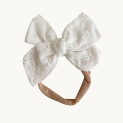 White lace bow