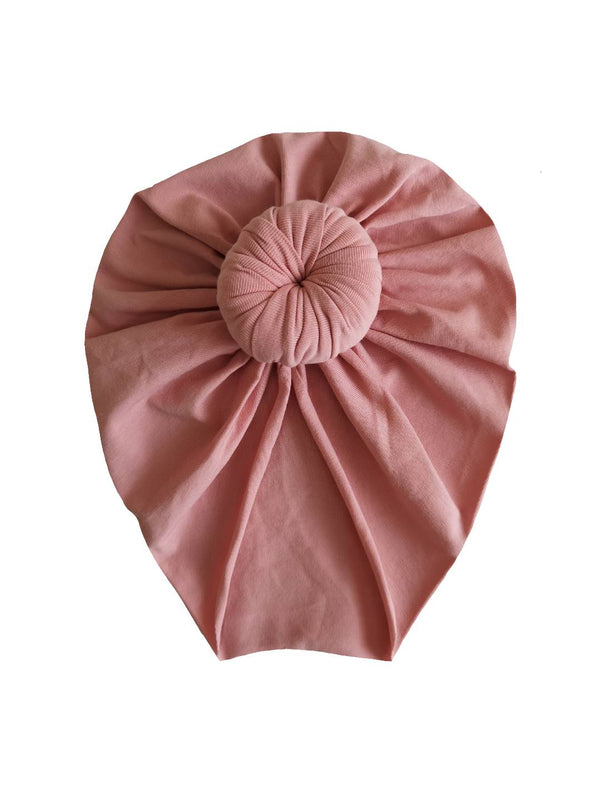 Blush cotton turban hat